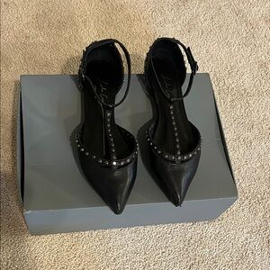 Black Studded Women's Ballet Flat